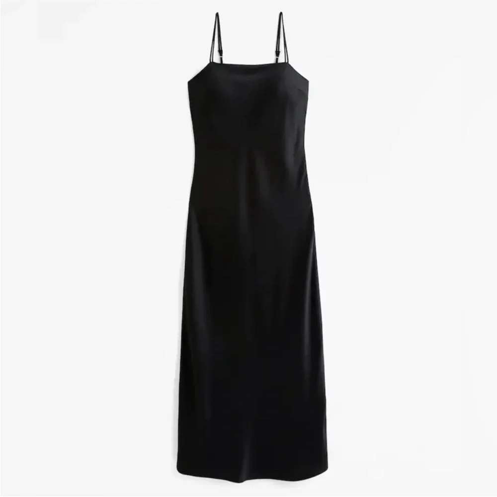 Abercrombie x Kathleen Post Satin Slip Midi Dress - Picture 4 of 8